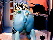 Hot Blue Skin Avatar Fucked By Machine Clip 2