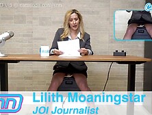 TV Anchor Rides Sybian and Has Giant Climax LIVE