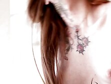 Tatted Brunette Babe Maddy May Rides A Huge Transgender Dick In Hardcore Fuck