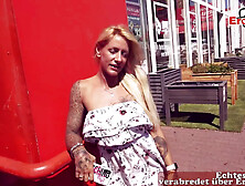 German Blonde Street Slut Fuck Date In Public