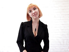 Redhead Large Boobs Teen Lilly Mays Stripped Clip Casting Interview