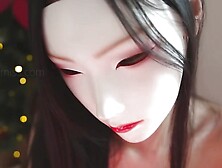 SadMiss,  the scorching Asian gal in a snow maid cosplay,  gives a hand job to her acquaintance for the fresh year -