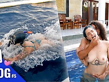 He Makes Her Test The Pool In His Own Way - Hard Fuck In The Pool In Bali - French Vlog