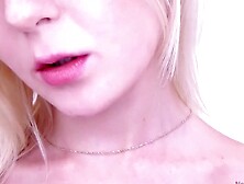 Lovely blonde babe is sucking chap's prick in thia hot POV footage