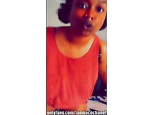 Ebony Callgirl Shows Breasts