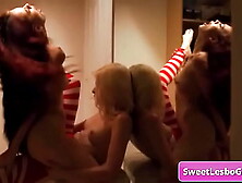 Ravishing lezbian horny teens Elexis Monroe,  Brandi Love eating cunt and finger fuck each other