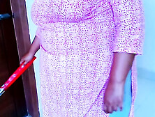 When Stepmom Sweeping Stepson's Room,  He Give her Rough Fuck!