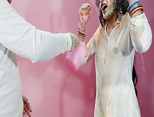 Holi Special: Bro Fucked Priya Anal Hard While She Wanna Play Holi With Friends