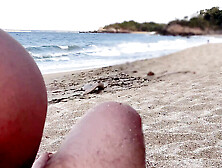 Hot Redhead Blows Stranger on Nude Beach - Amateur Couple Fuck in 4K