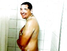 Chubby Guy Caught Naked In Shower