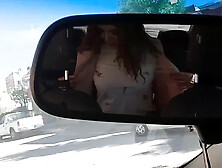 Pov Girl Gives a Blowjob to the Uber Driver in Public.