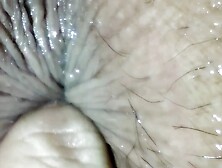 Look At The Close Up Of My Ass Eager To Be Penetrated While I Have My 4 Balls Skewered Deep Inside My Hairy Pussy