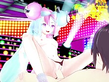 Iono (Nanjamo) and I have intense sex on a live stage. - Pokémon Asian cartoon