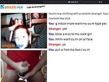 Guy cums in chat with Omegle girl