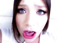 Winter's Brunette Heat Ignites in Wild Intimate Swallowing Passion