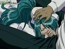 Kinky teen in stockings gets cumshot