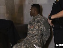 Douche bag soldier gets caught by milf cops trying to scam people