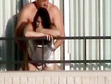 Couple Fucks On Hotel Balcony