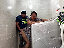 Stepson Fucks Me In The Laundry Room While His Stepdad Goes Out To The Supermarket- Culonaardiente32