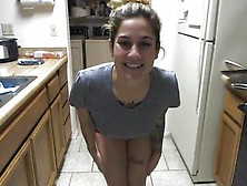 Homemade Kitchen Ass Tease