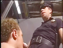 Cop Drizzle Two Boys In Bathroom