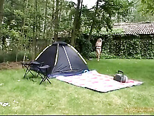 Blonde Teen with Ponytails Gets Fucked on a Camping Place (ax)