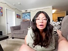 Curvy Latina Sister Rewards Me By Riding My Huge Cock