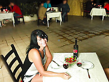 PUBLIC EXTREME! DOUBLE JIZZ BOMB IN THE MIDDLE OF THE RESTAURANT!