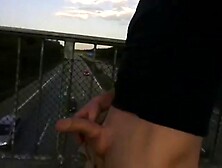 Outdoor Handjob For A Big-Cocked Hunk