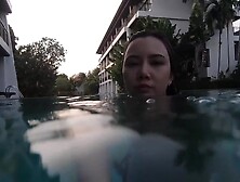 Sexy Bikini Woman Swimming Under Water 1