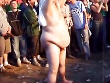 Fat Guy Naked At Festival