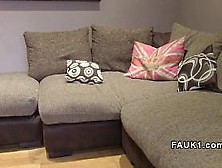 British fake agent fingers ass to babe