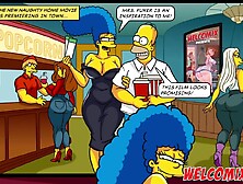 Screwing his wife at the cinema! Simptoons