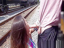 Natural Kelsi Monroe Fucking After Trainyard Blowjob