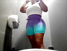 Pervert puts web camera to record hoes in the gym's public bathroom