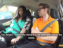 Fake Driving School - Black Big Beautiful Woman Takes Off Her Large Pants And Has Sex In A Car