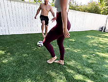 Hot Blonde Soccer Mom Gets a Goal Scored on Her Pussy