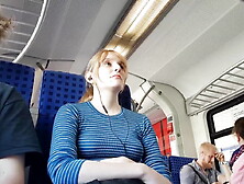 Nice Blonde In Train