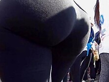 Perfect Big Bubble Butt Tight Black Pants