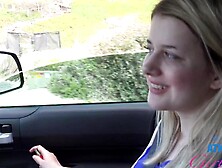 Behind the scenes cruising the coast with Dez Hansen getting her pussy rubbed and sucking cock POV