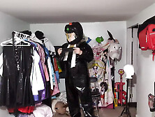 Heavy Pvc Kigurumi Double Layered Breathplay And Viberator