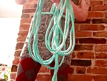 tying myself up like a Christmas present