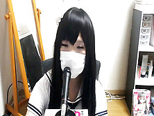 Asian Crossdresser,  Japanese Schoolgirl Masturbating Uncensored