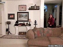 Granny Claire gets nasty on the stairs