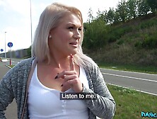 After dick eating Angella Luxxx sits on a stranger's hard penis