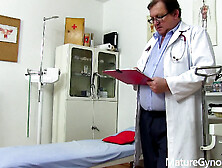 Aged gyno - Medical webcam footage of youthful female gyno patient