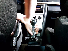 If You Love Your Car....  Sissy Rides On Gear Knob Until Cumshot