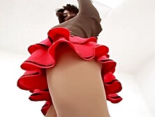 Shame on Shinkosha Shiori ! enjoys her satin panties: upskirt (fake) view 2