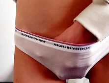 When u can't,  but actually wanna: came on my stepsister's curly vagina after a great tugjob.