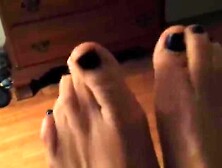 Mature Brunette Footjob